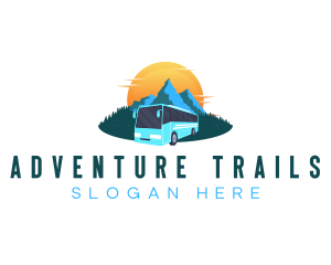 Mountain Bus Outdoor Adventure logo design