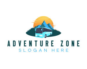 Mountain Bus Outdoor Adventure logo design