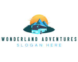 Mountain Bus Outdoor Adventure logo design