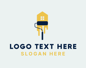 Service - Home Paint Roller logo design