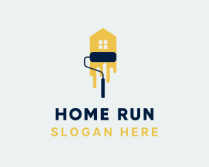 Home Paint Roller logo design