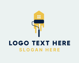 Paint - Home Paint Roller logo design