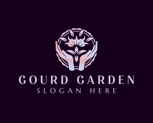 Floral Wellness Hand logo design