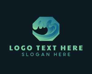 Surf - Surfing Ocean Wave logo design