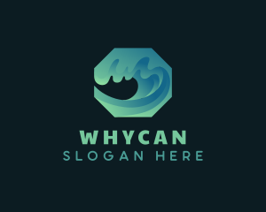 Surfing Ocean Wave Logo