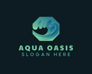 Pool - Surfing Ocean Wave logo design
