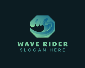 Surf - Surfing Ocean Wave logo design