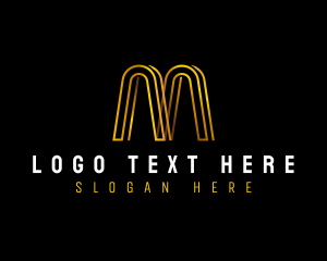 Arch Industrial Letter M logo design