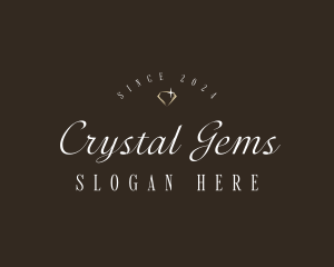 Elegant Gemstone Jewelry logo design