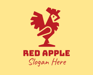 Red - Modern Red Rooster logo design