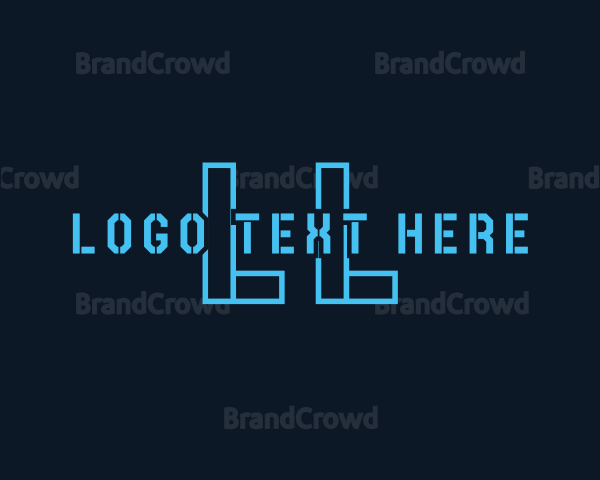 Neon Cyber Digital Tech Logo