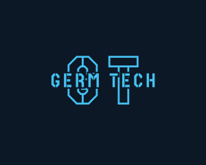 Neon Cyber Digital Tech logo design