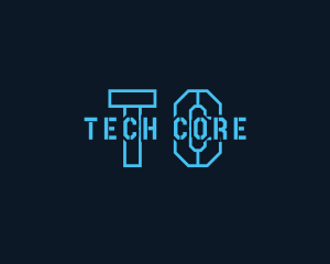 Neon Cyber Digital Tech logo design