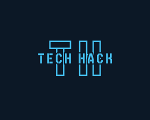 Neon Cyber Digital Tech logo design