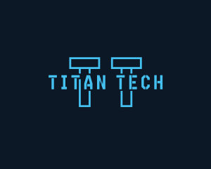 Neon Cyber Digital Tech logo design