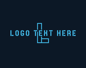 Neon Cyber Digital Tech Logo