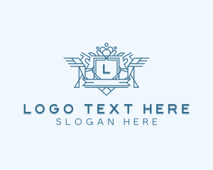 Heraldry - Elegant Eagle Fashion logo design