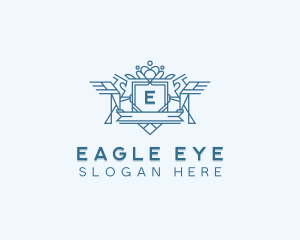 Elegant Hawk Crest logo design