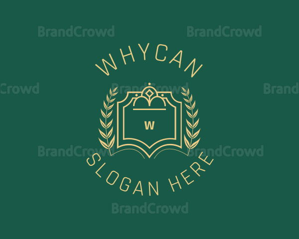 Shield Wreath Crown University Logo