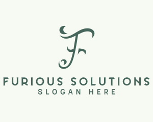 Professional Business Letter F logo design