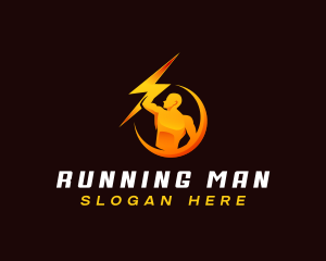 Human Lightning Shield Logo