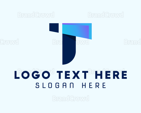 Marketing Modern Business Letter T Logo