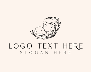 Lactation - Parenting Mother Baby logo design