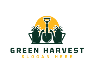 Cultivation - Shovel Watering Can Gardening logo design