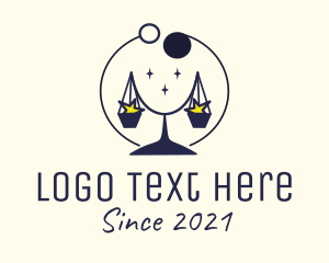 Universe - Libra Zodiac Element logo design