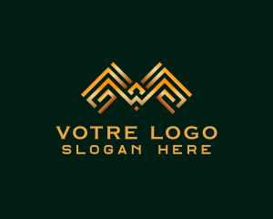 Financial - Geometric Eagle Firm Letter M logo design