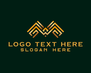 Innovation - Geometric Eagle Firm Letter M logo design