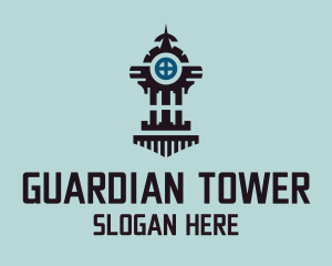 Intricate Ancient Tower  logo design