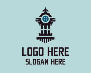 Ancient - Intricate Ancient Tower logo design