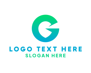 Mobile App - Green Gradient G logo design
