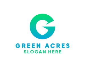 Green Gradient G logo design