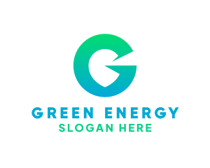 Green Gradient G logo design