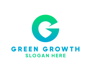 Green Gradient G logo design