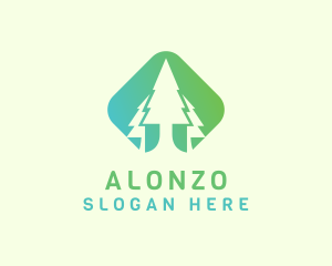 Forest Pine Tree logo design