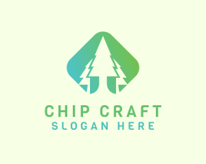 Forest Pine Tree logo design