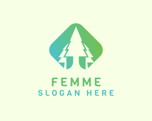 Forest Pine Tree logo design