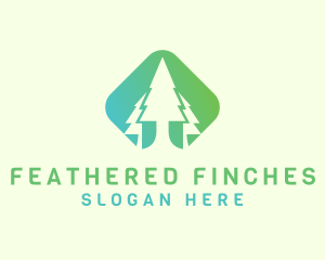 Forest Pine Tree logo design