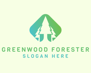 Forest Pine Tree logo design