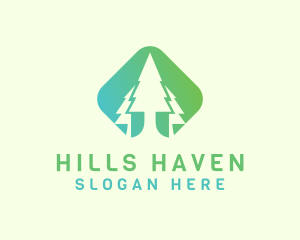 Forest Pine Tree logo design