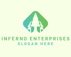 Forest Pine Tree logo design