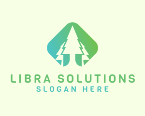 Forest Pine Tree logo design