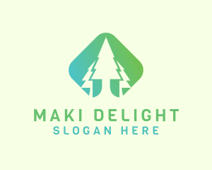 Forest Pine Tree logo design