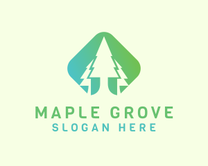 Forest Pine Tree logo design