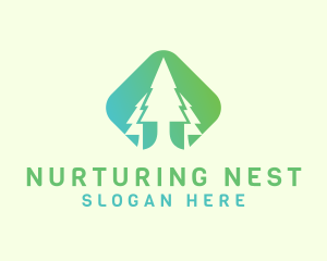 Forest Pine Tree logo design