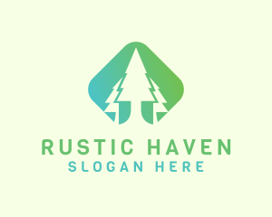 Forest Pine Tree logo design