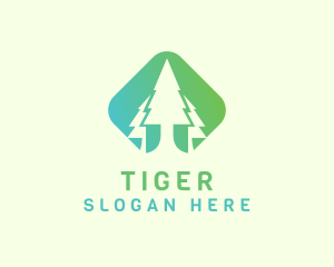 Forest Pine Tree logo design